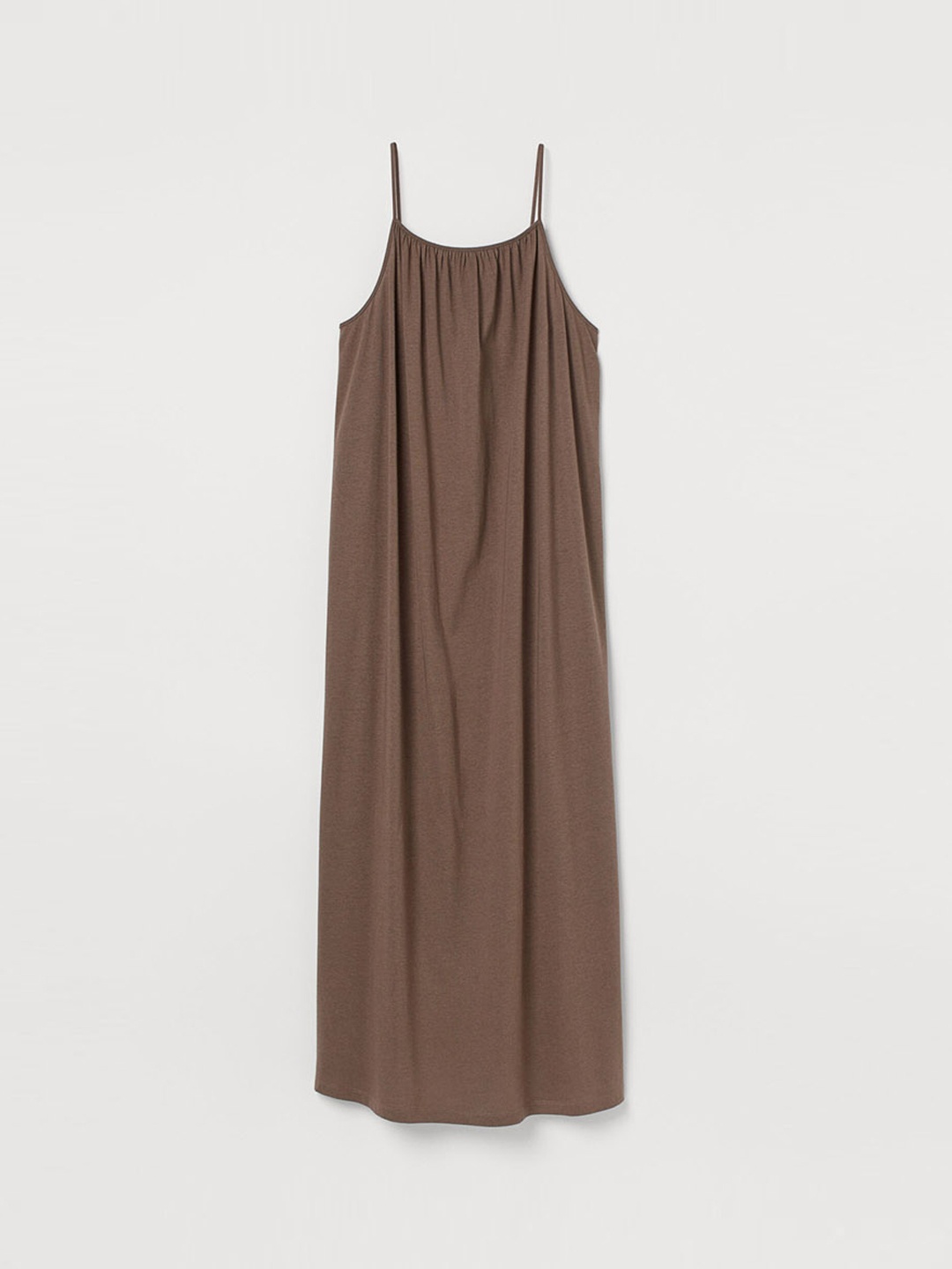 

H&M Brown Solid Sleeveless Maxi Dress
