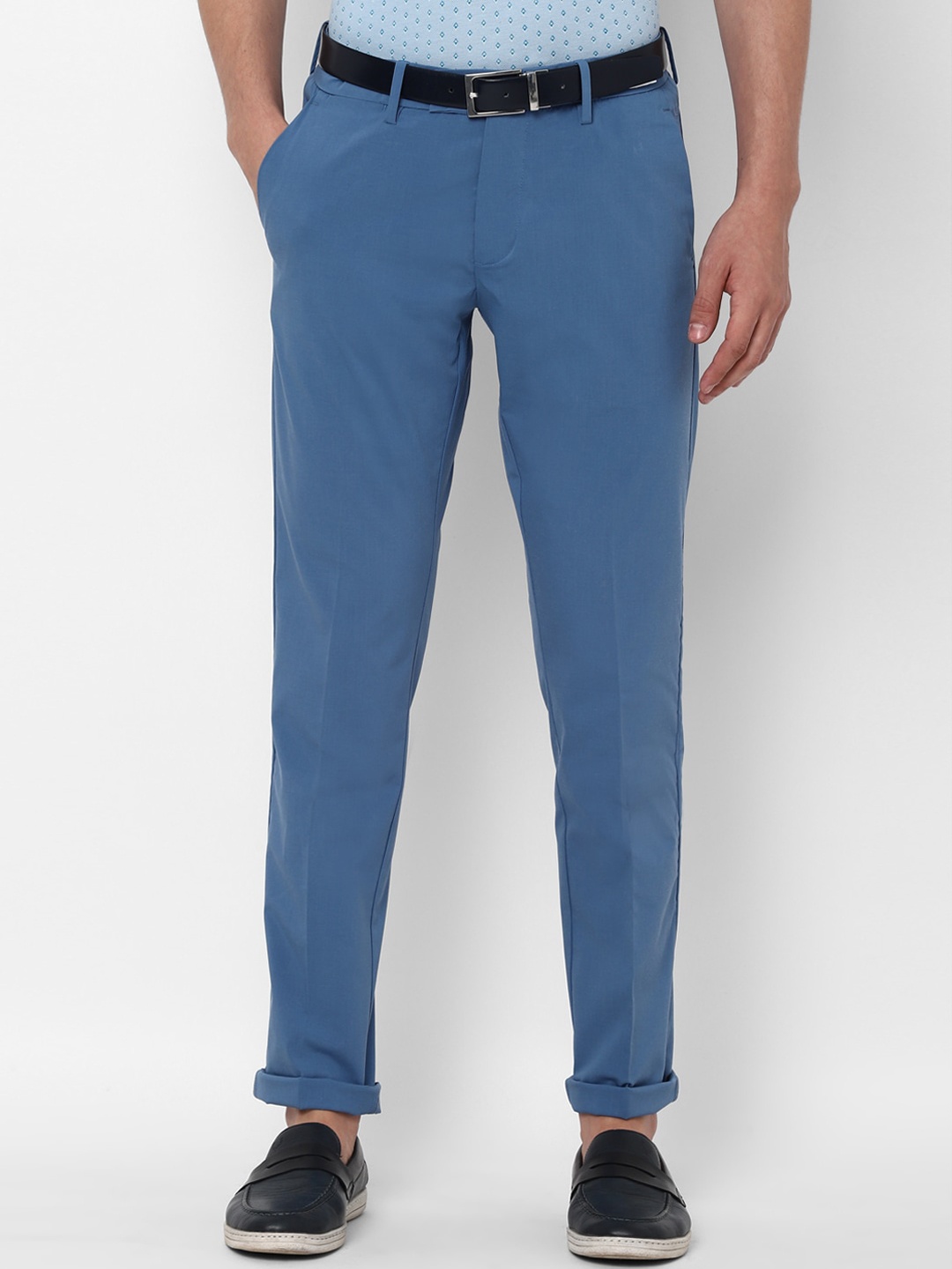 

Allen Solly Men Blue Slim Fit Regular Trousers