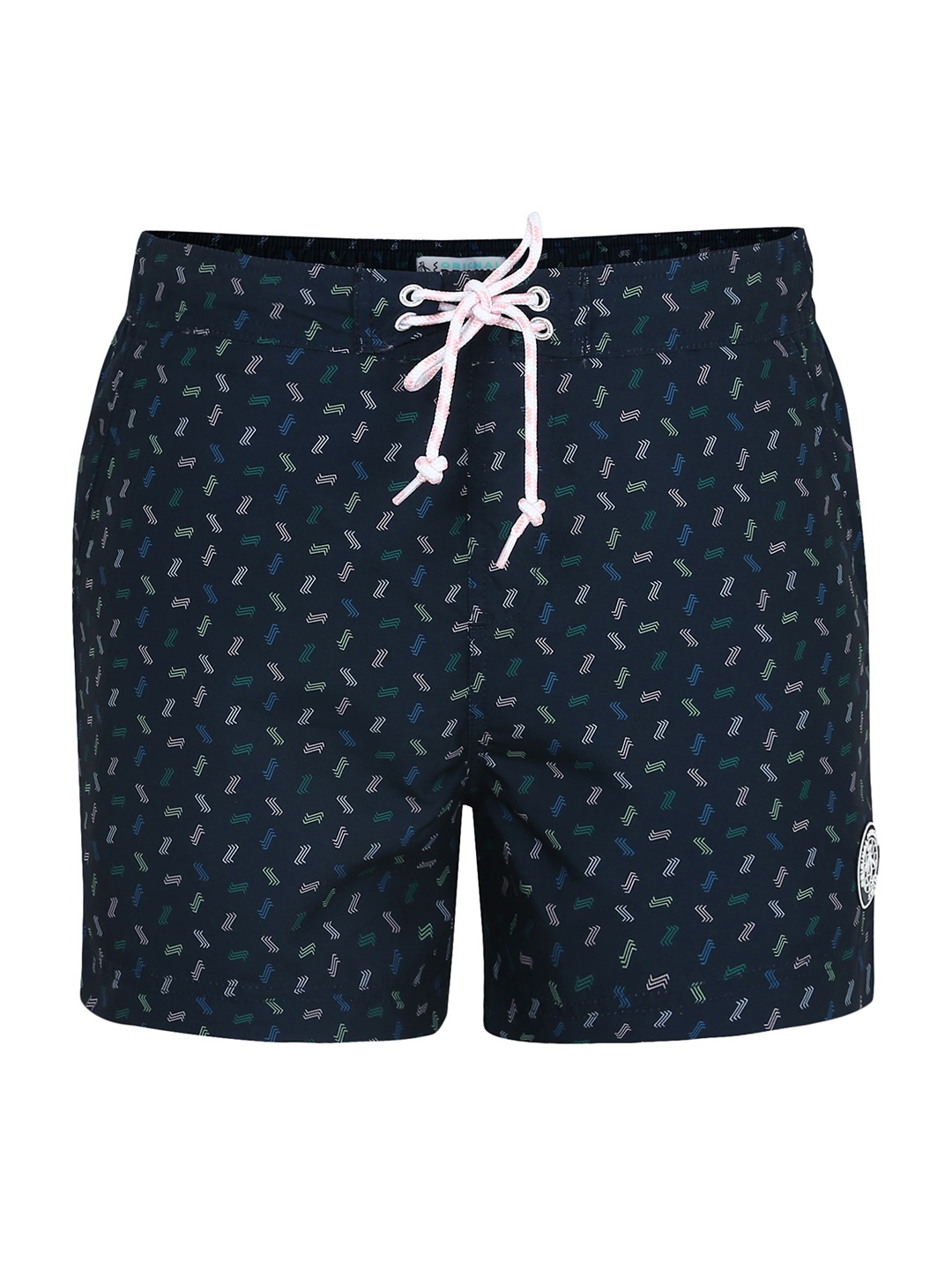 

Original Penguin Men Navy Blue Printed Regular Shorts
