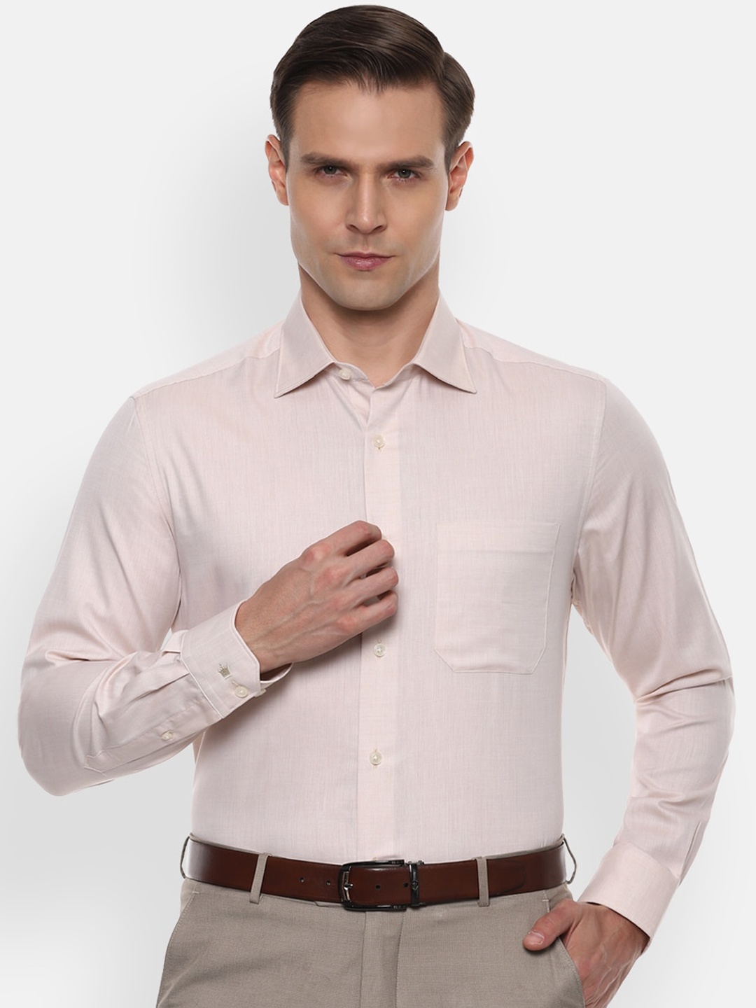 

Louis Philippe Men Pink Striped Casual Shirt