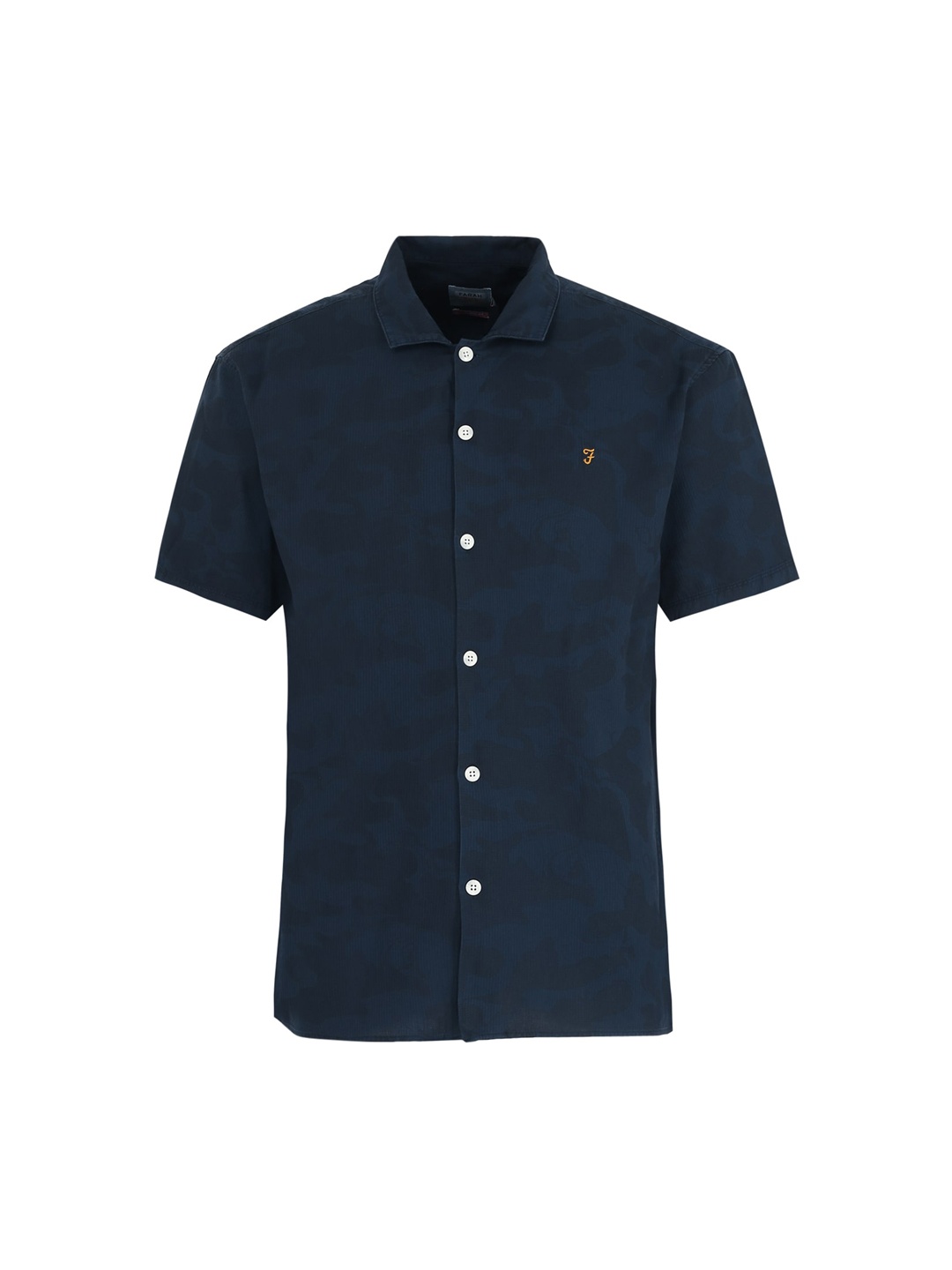 

Farah Men Navy Blue Solid Casual Shirt