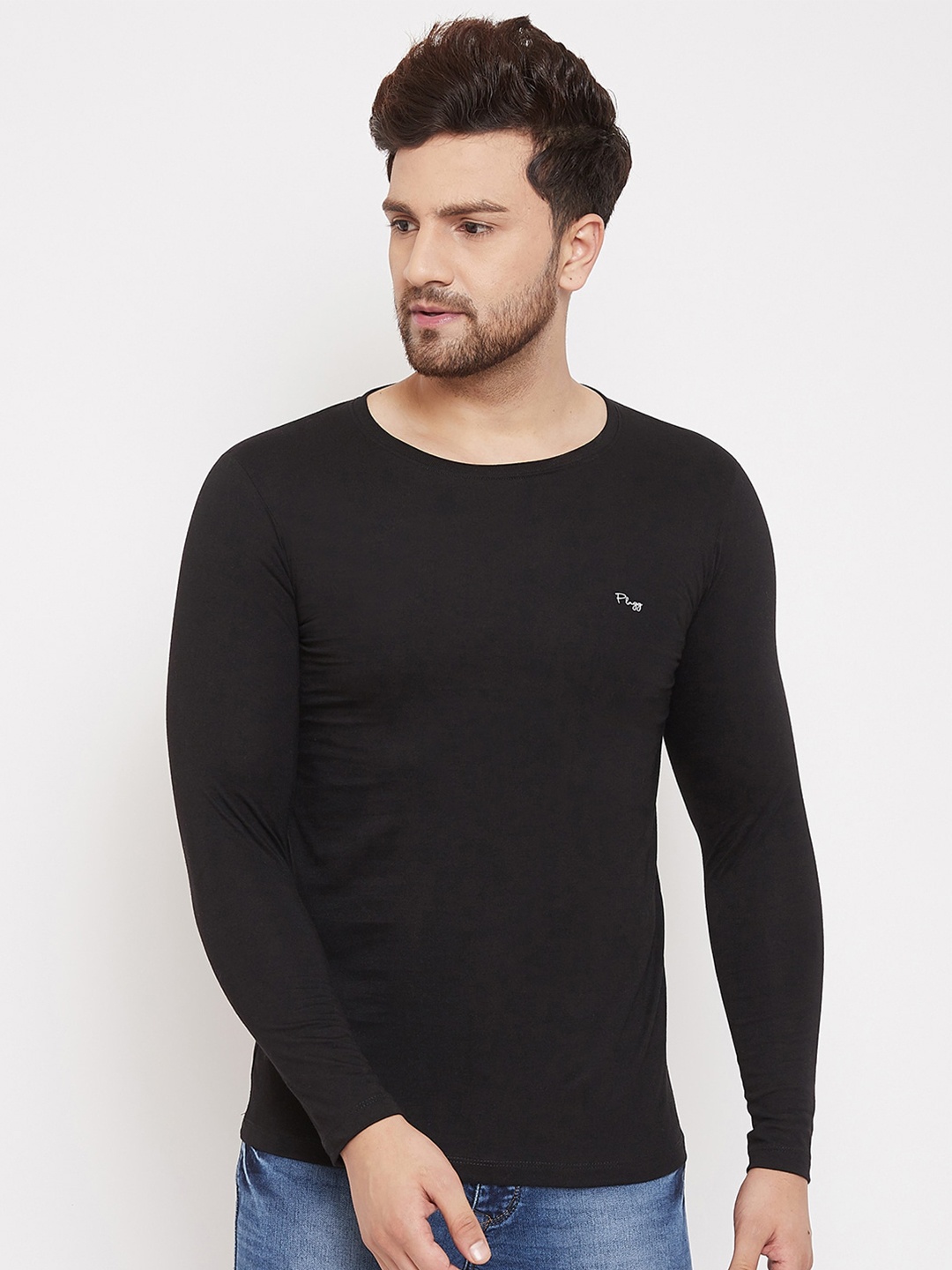 

Plagg Men Black Cotton T-shirt