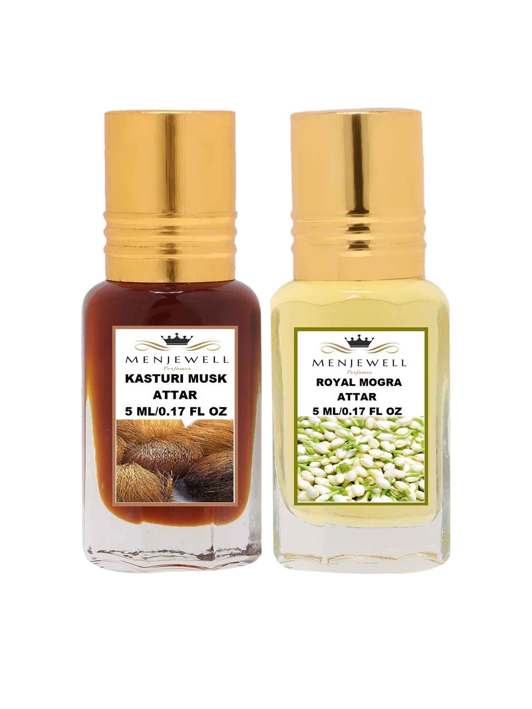 

Menjewell Unisex Kasturi Set Of 2 Attar, Transparent