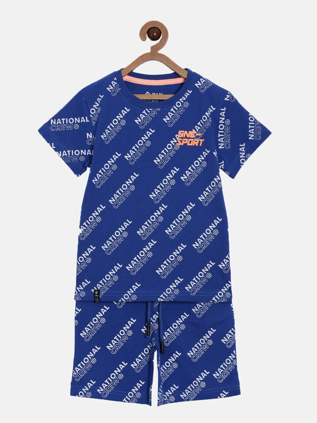 

3PIN Boys Blue & White Printed T-shirt & Shorts