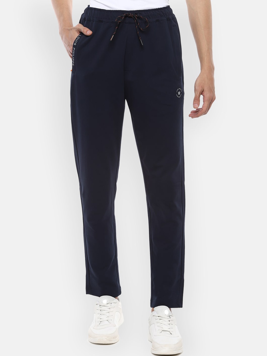 Louis Philippe ATHPLAY Men Navy-Blue Solid Track Pants