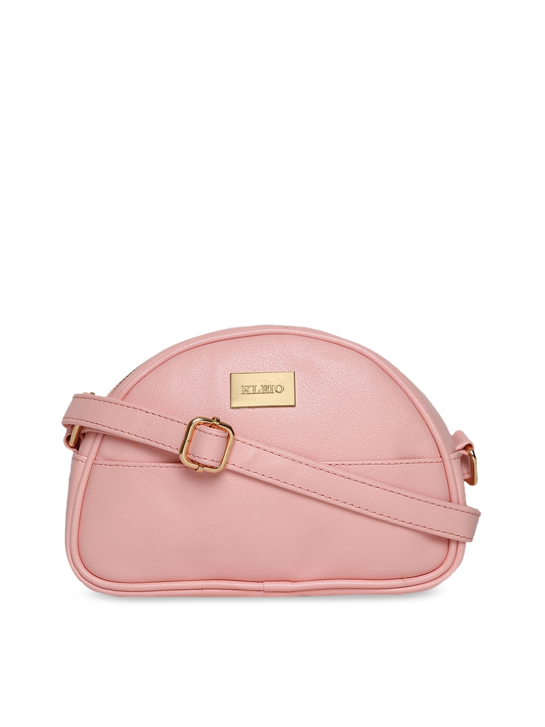 

KLEIO Women Pink PU Half Moon Sling Bag