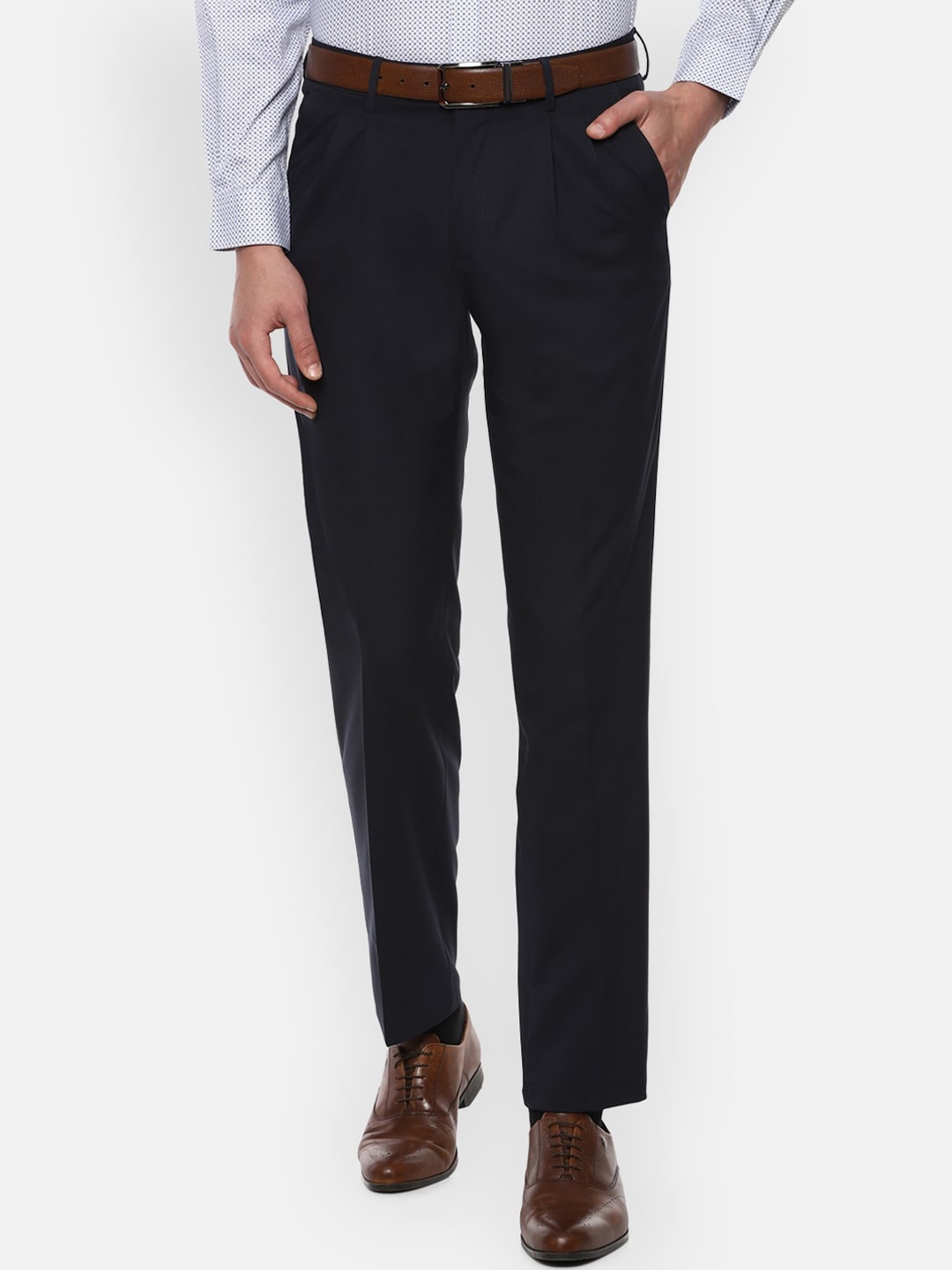 

Van Heusen Men Black Regular Fit Formal Trousers