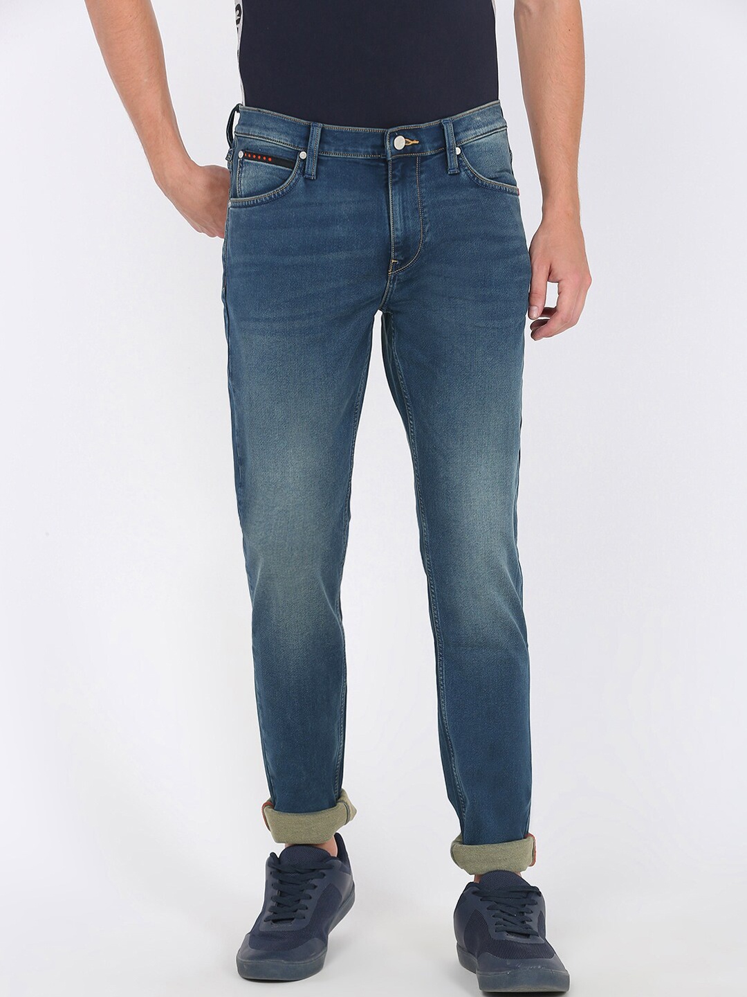 

Lee Men Blue Skinny Fit Low-Rise Light Fade Jeans