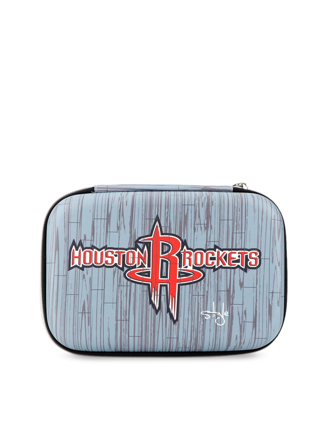 

QIPS Boys Grey & Red Printed Pencil Case