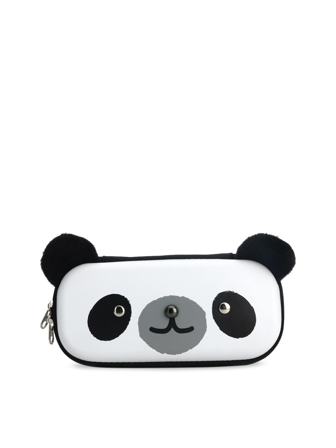 

QIPS Kids White & Black Printed Pencil Case