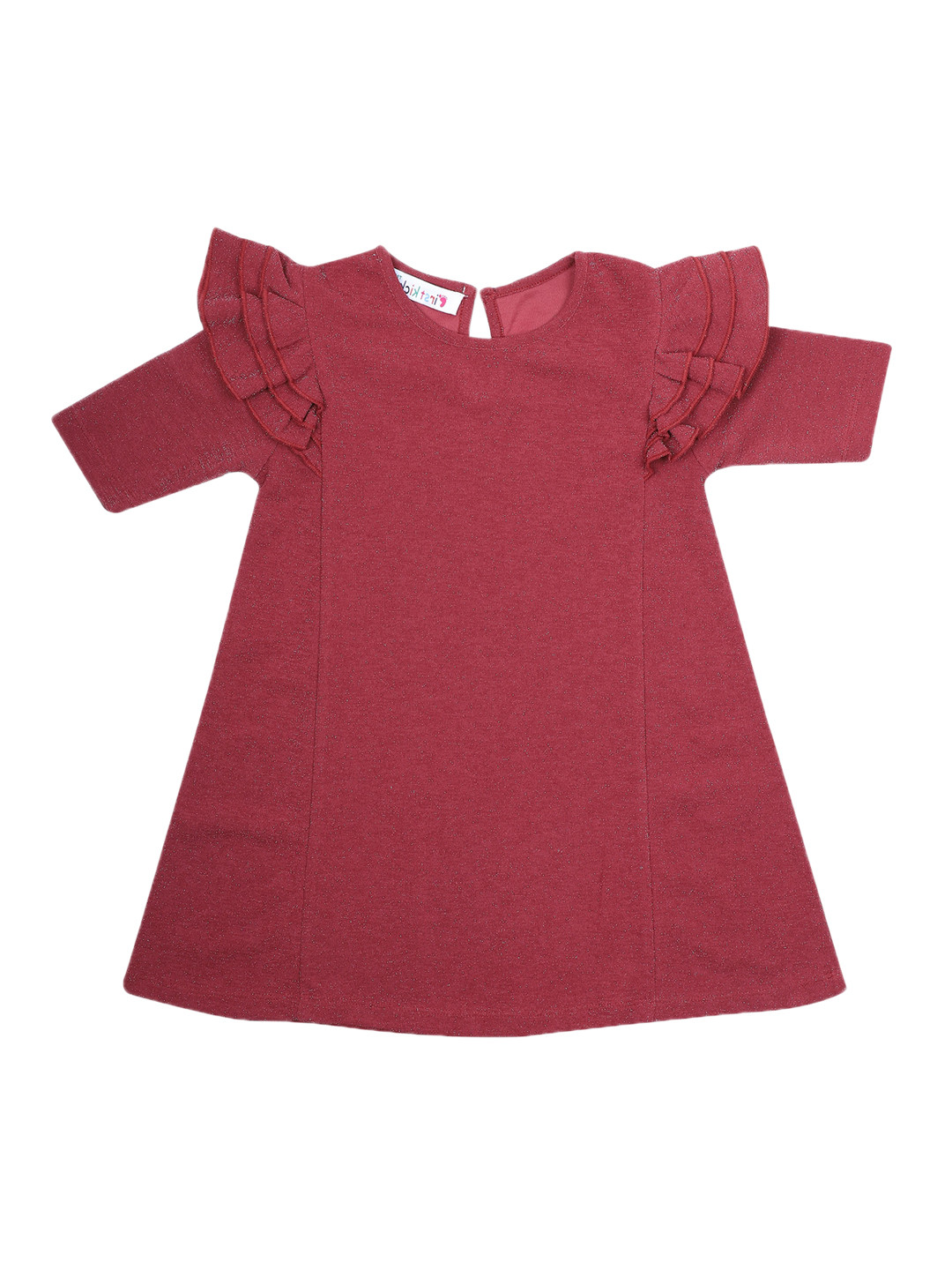 

First Kick Girls Maroon A-Line Dress