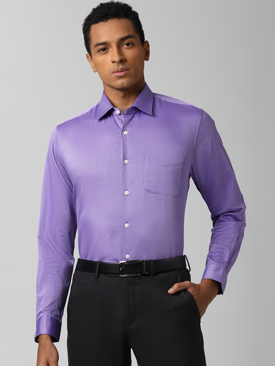 

Peter England Elite Men Purple Casual Shirt