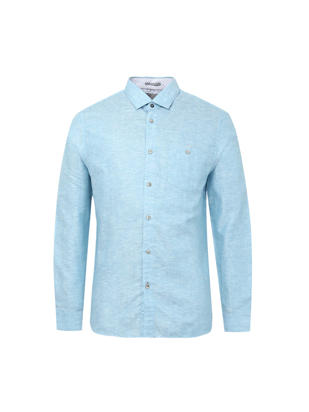 

Ted Baker Men Blue Linen Casual Shirt