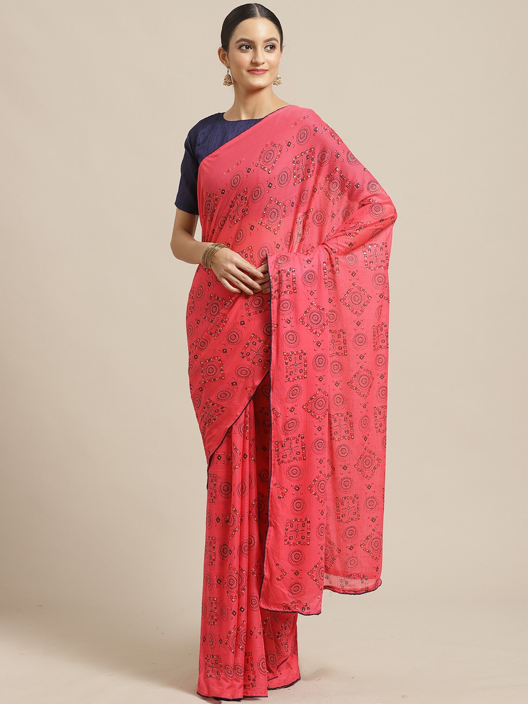 

Saree mall Pink Sarees