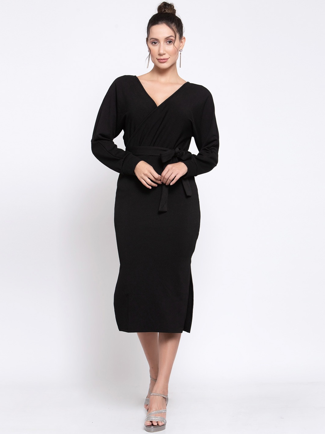 

iki chic Black Midi Dress