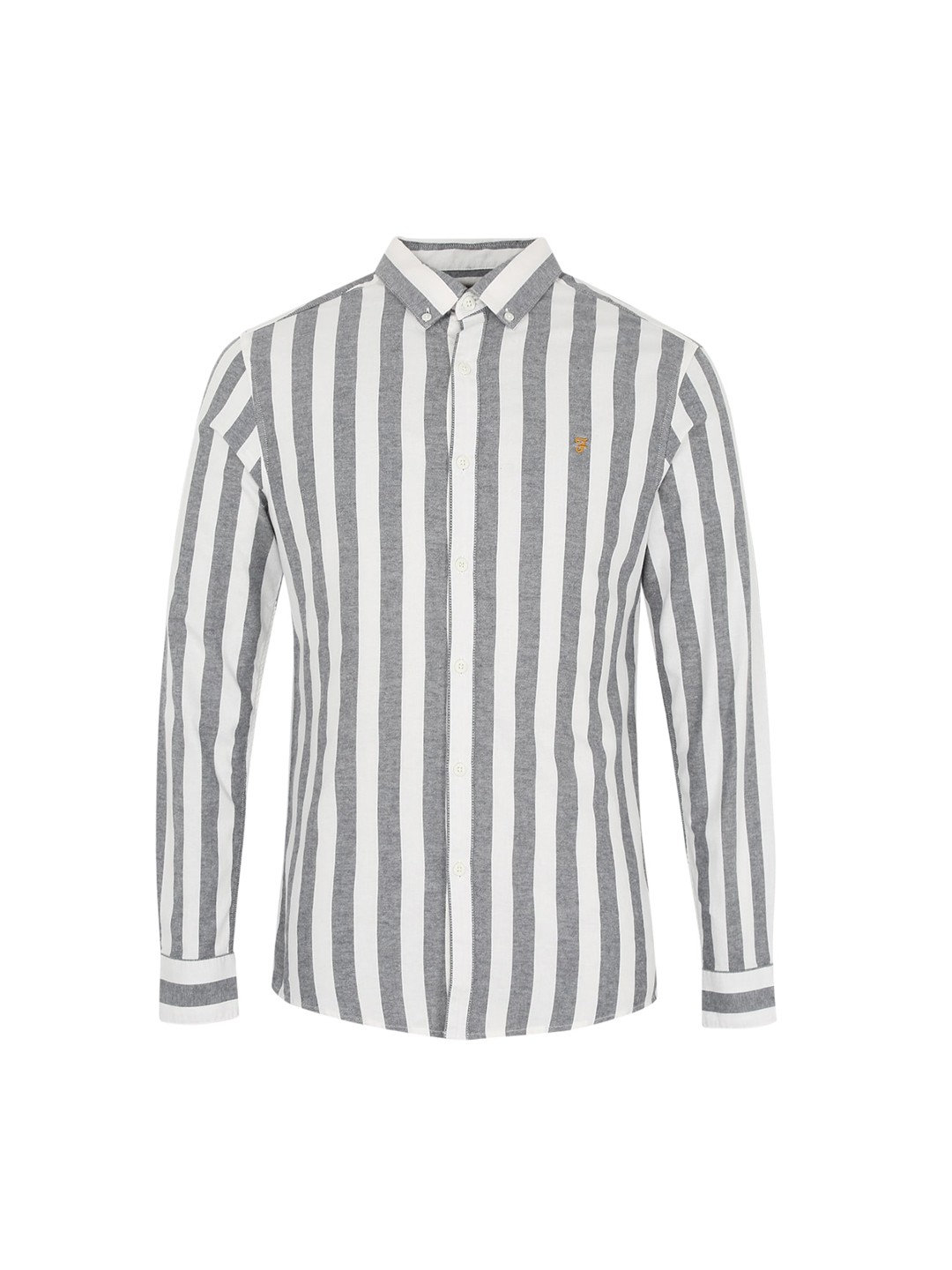 

Farah Men Grey & White Striped Casual Shirt