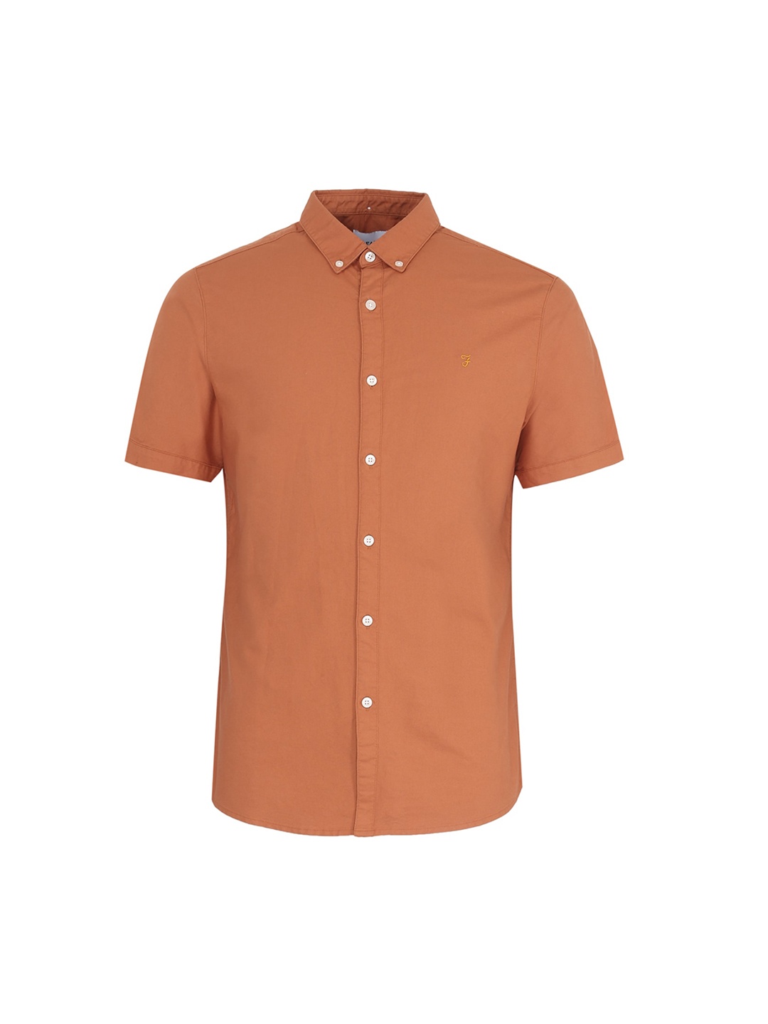 

Farah Men Orange Solid Casual Shirt