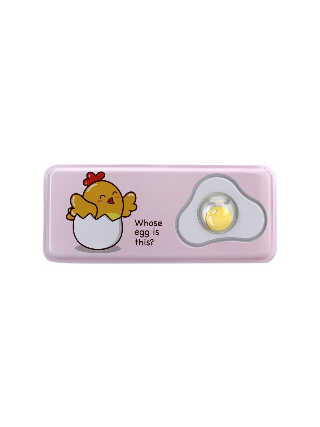 

QIPS Girls Pink Printed Metal Pencil Box