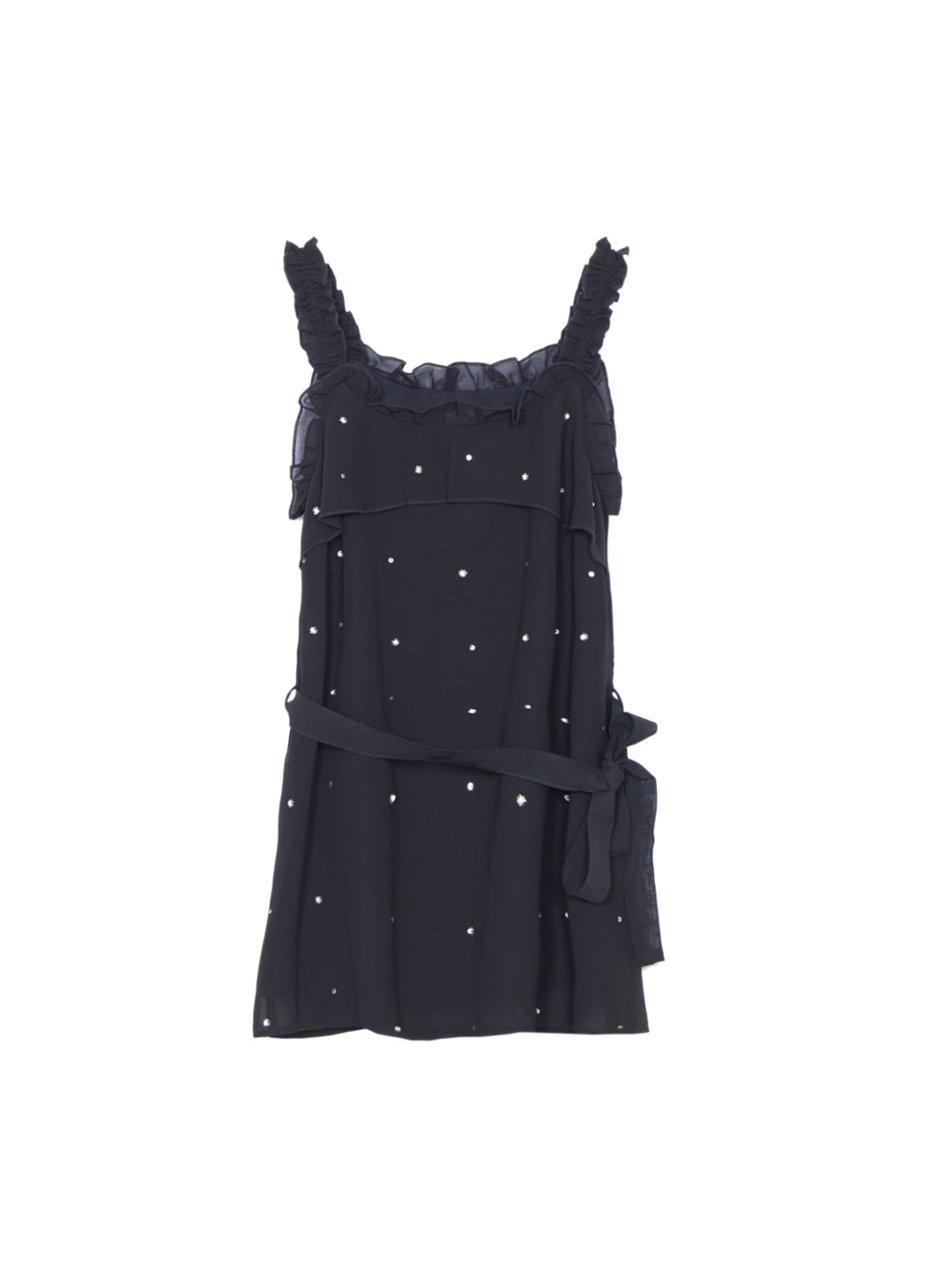 

SCOUP Girls Black Georgette A-Line Dress