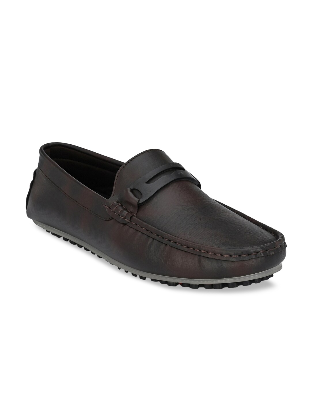 

Alberto Torresi Men Brown Textured Driving Shoes
