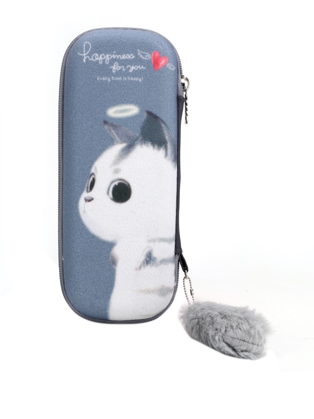 

QIPS Girls Grey & White Printed High Quality EVA Pencil Case