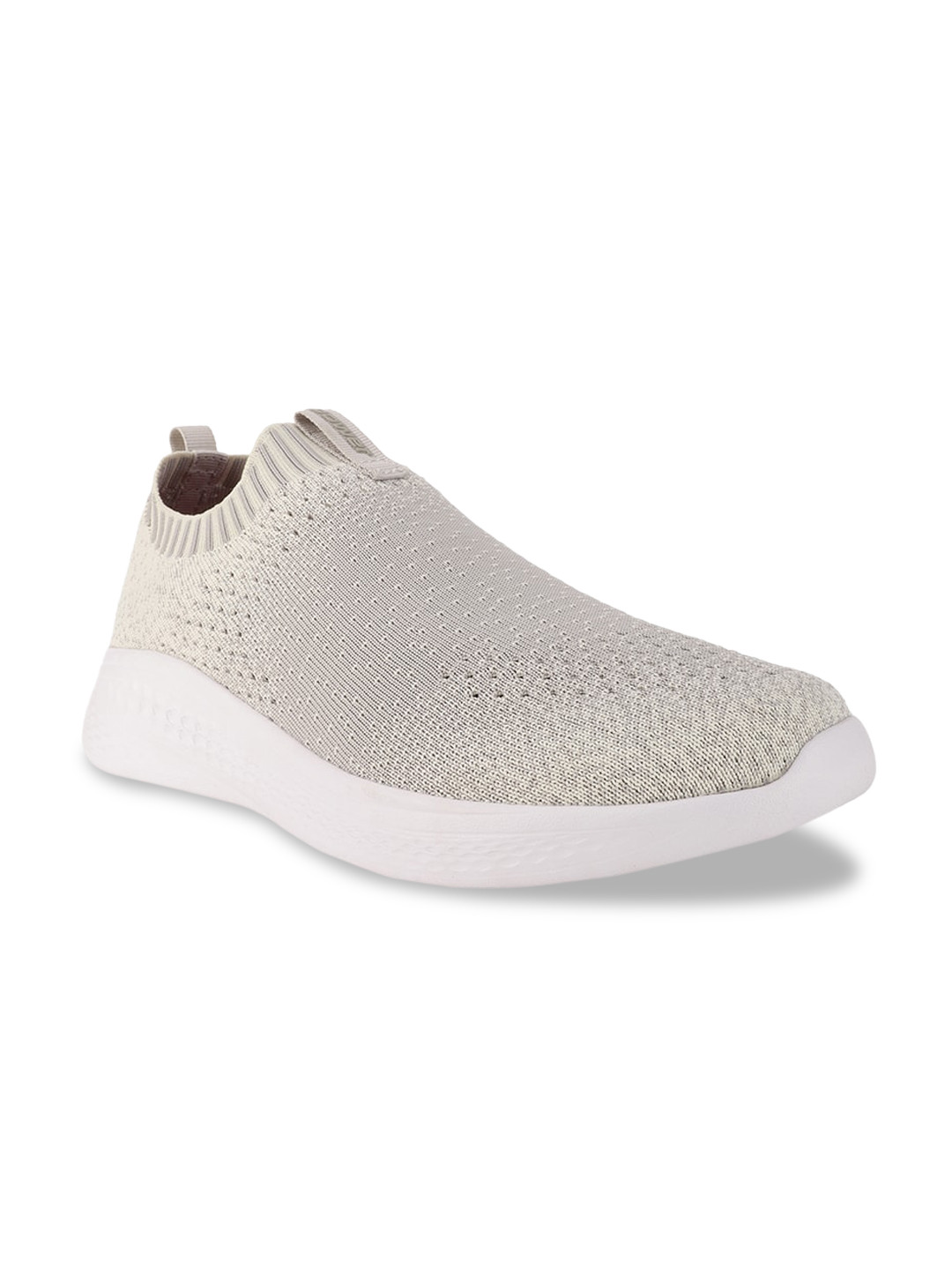 

Power Women Grey Woven Design Slip-On Sneakers
