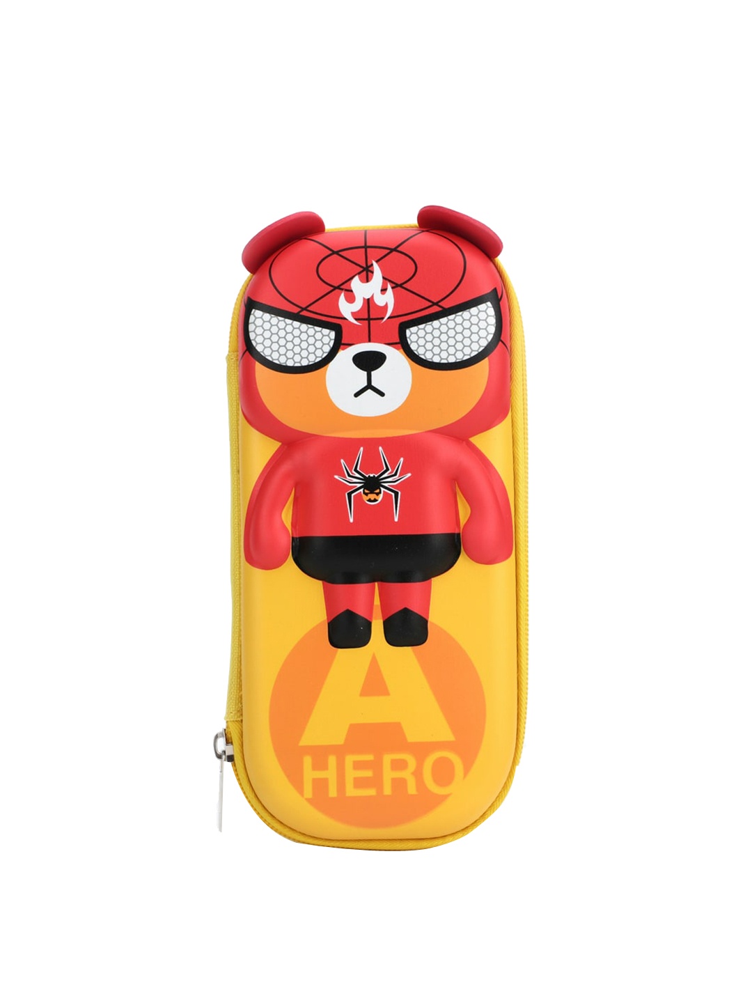 

QIPS Girls Yellow & Red Textured Pencil Case