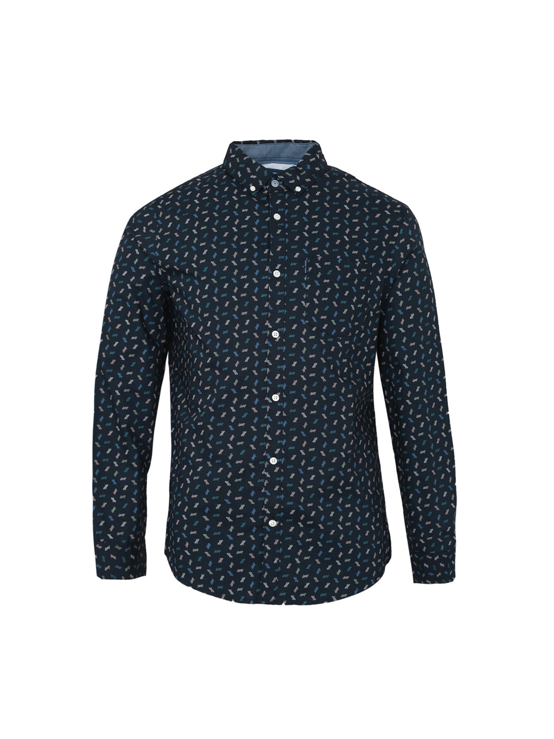 

Original Penguin Men Navy Blue Printed Casual Shirt