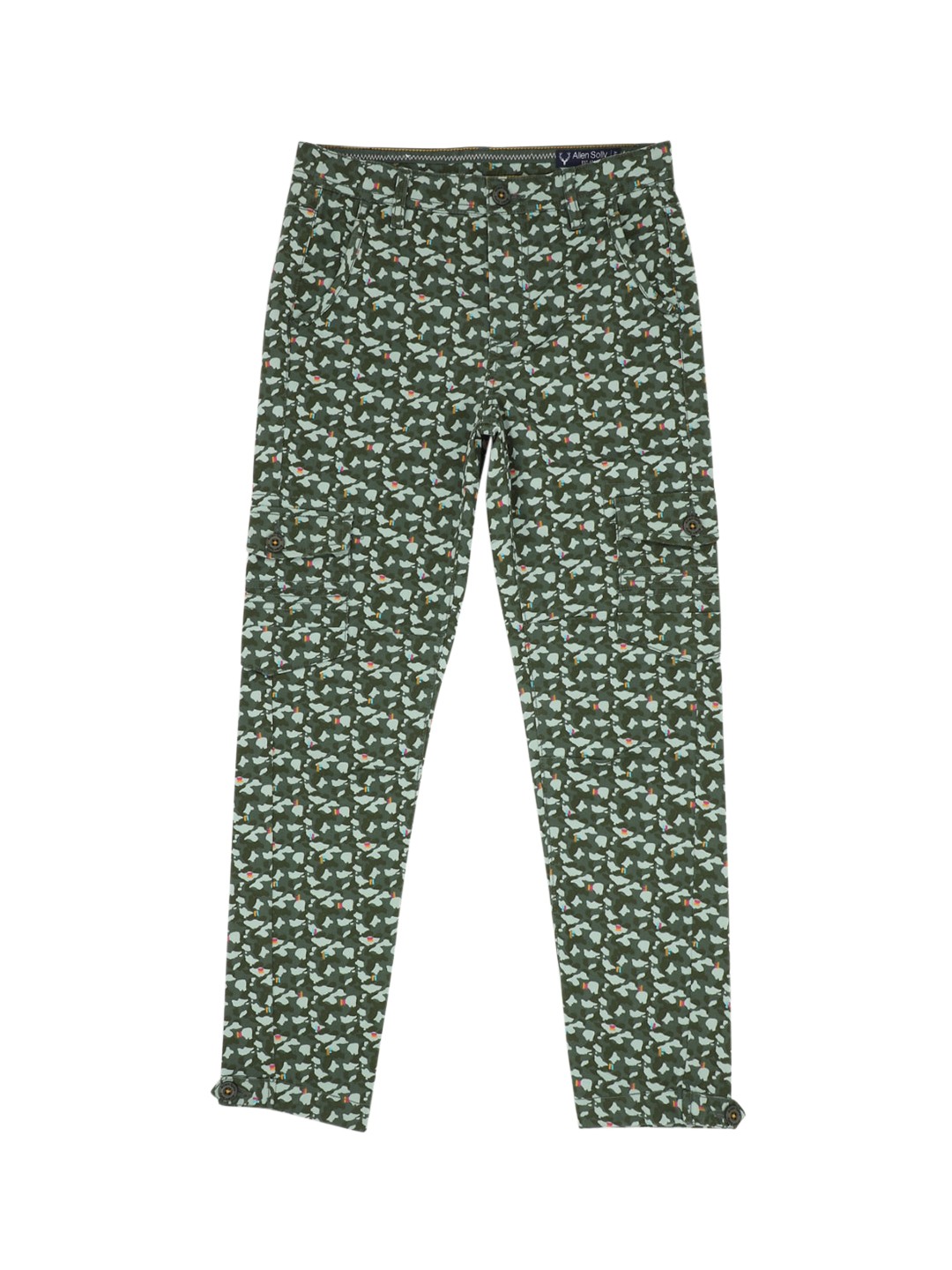 

Allen Solly Junior Boys Green Printed Regular Trousers