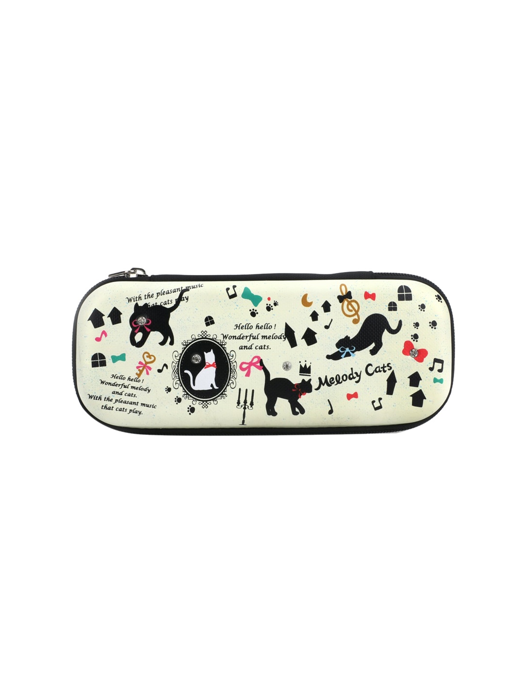 

QIPS Girls Cream-Coloured Printed High-Quality Eva Pencil Box