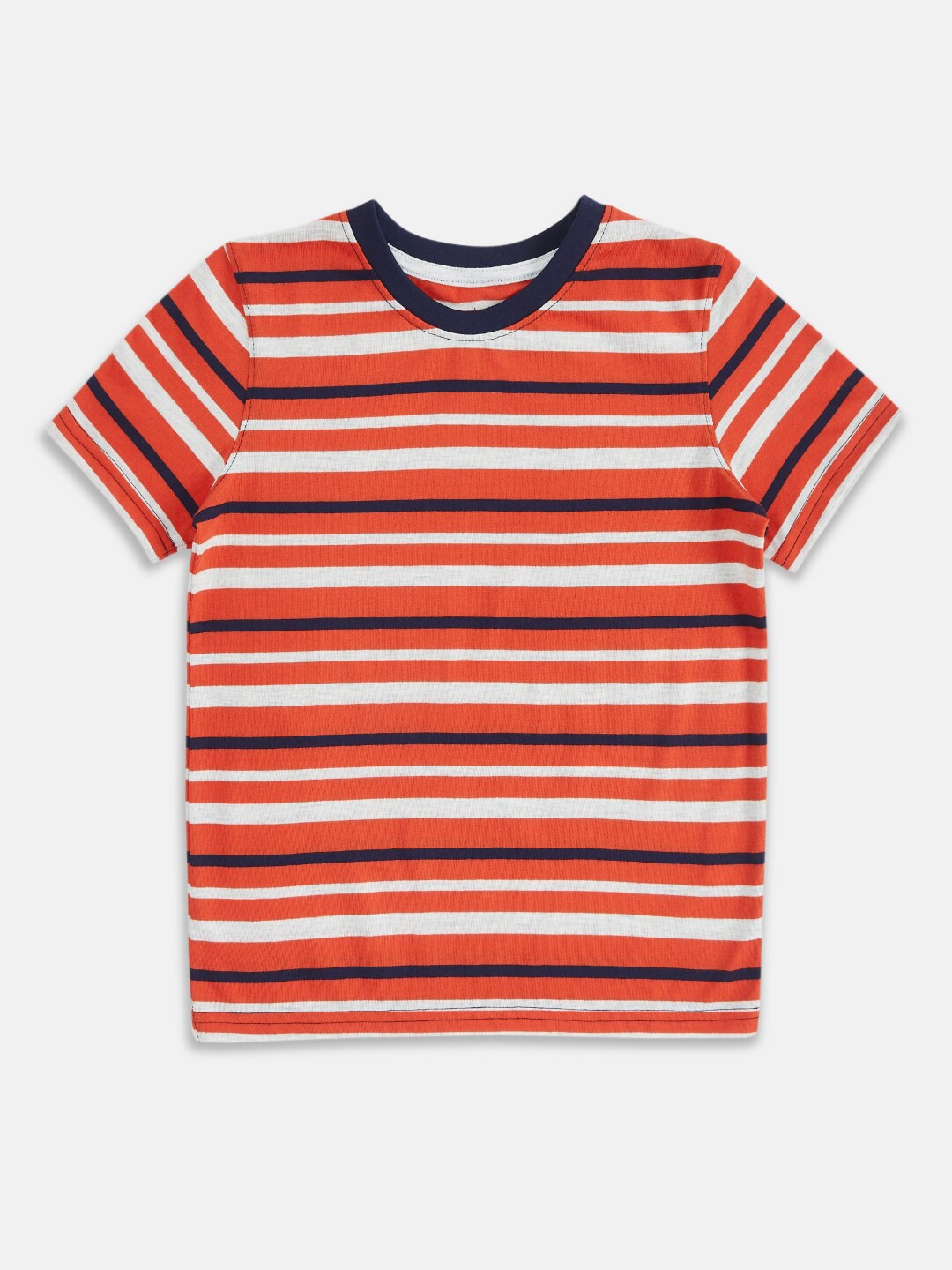 

Pantaloons Junior Boys Red Multi Horizontal Striped T-shirt