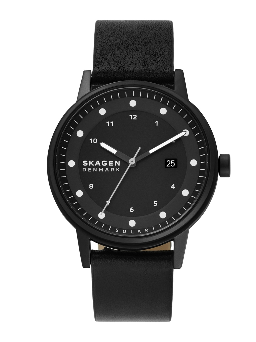 

SKAGEN Men Black Dial & Black Leather Straps Analogue Kinetic Watch SKW6740