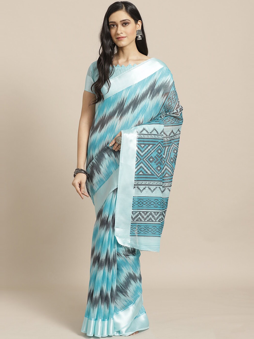 

Saree mall Blue Sarees