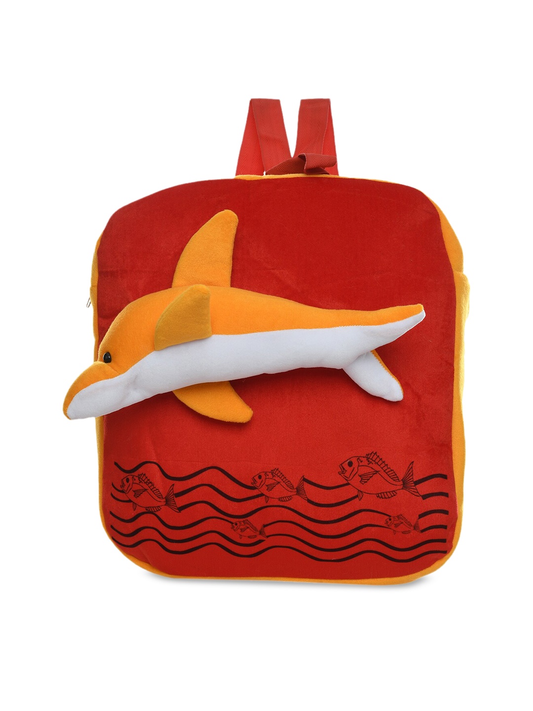 

DukieKooky Unisex Kids Red & Orange Backpack