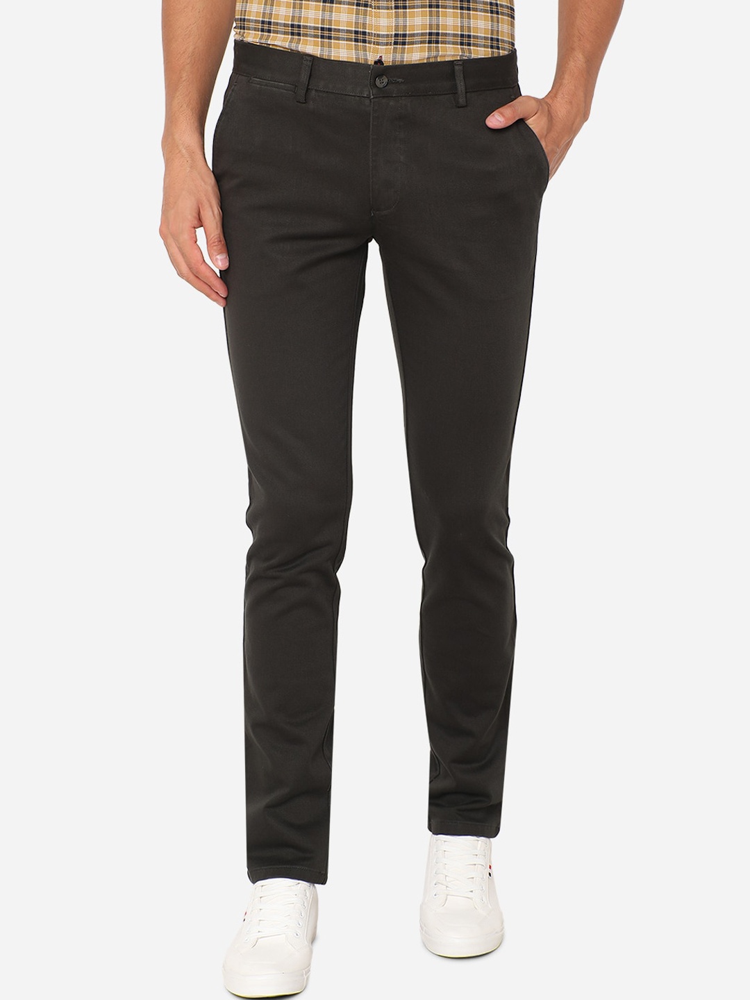 

Greenfibre Men Black Slim Fit Regular Trousers