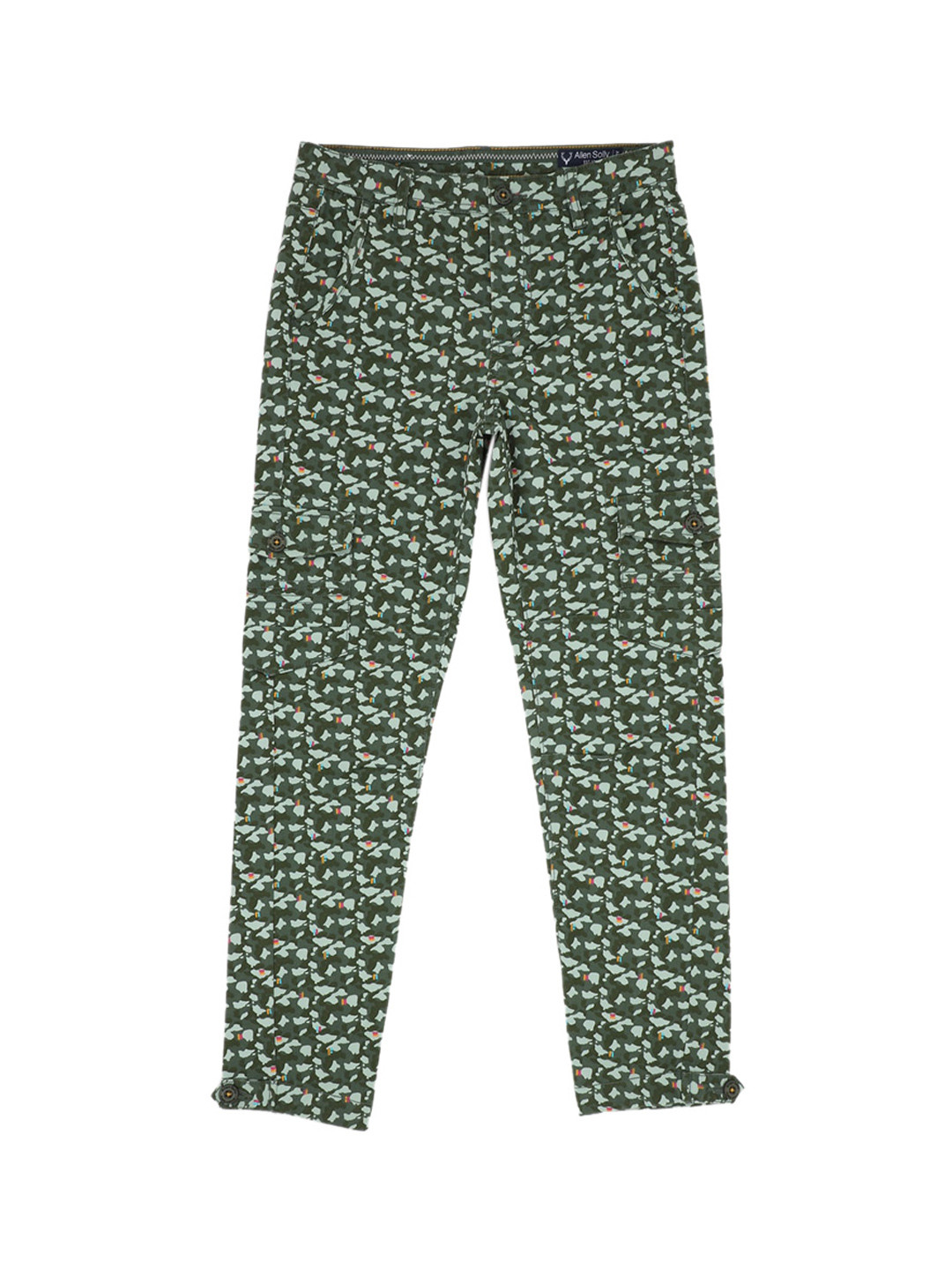 

Allen Solly Junior Boys Green Printed Regular Trousers