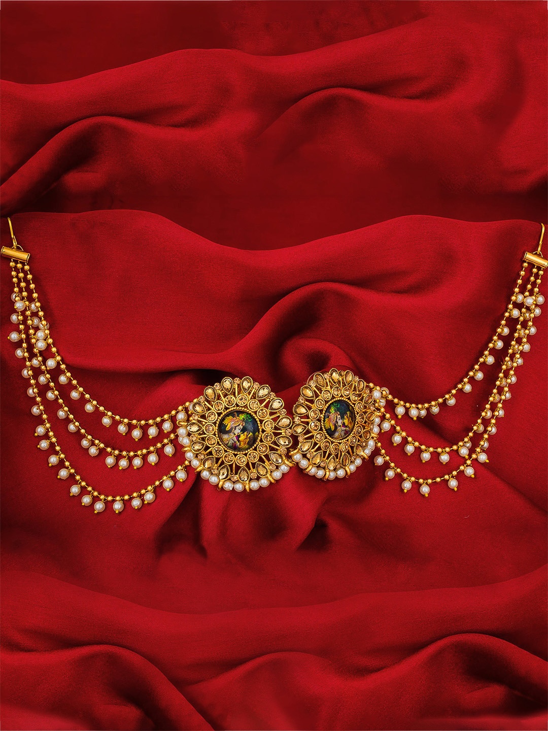 

aadita Gold-Toned Contemporary Drop Earrings