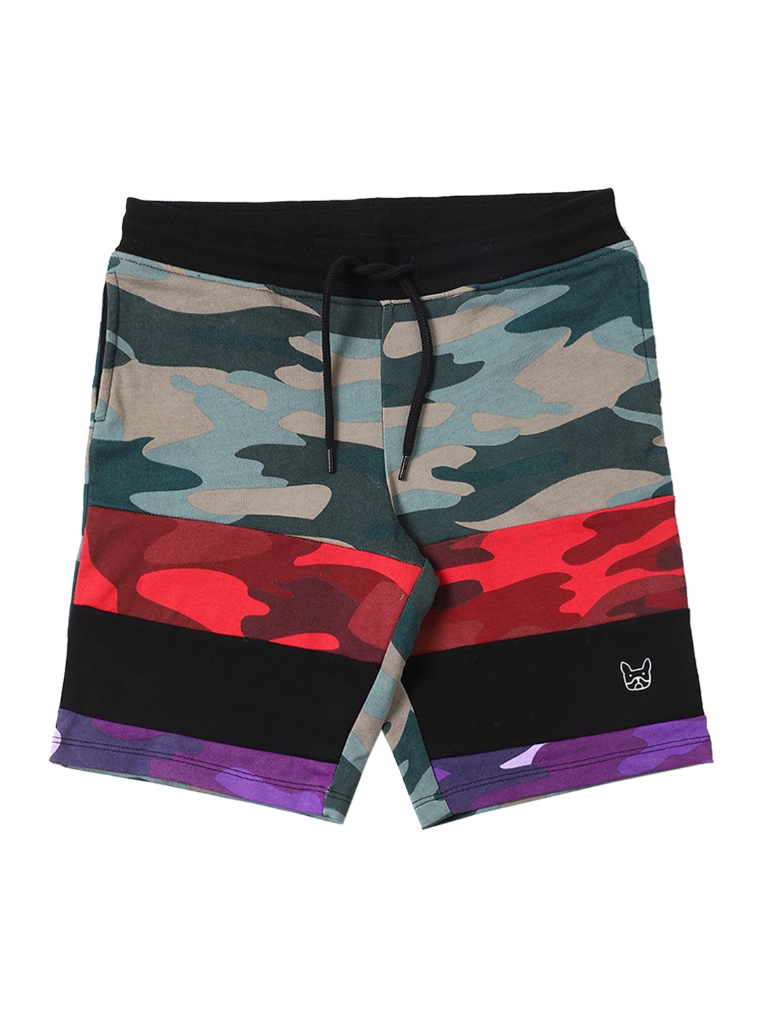 

Jack & Jones Boys Multicoloured Camouflage Printed Mid-Rise Regular Shorts, Multi