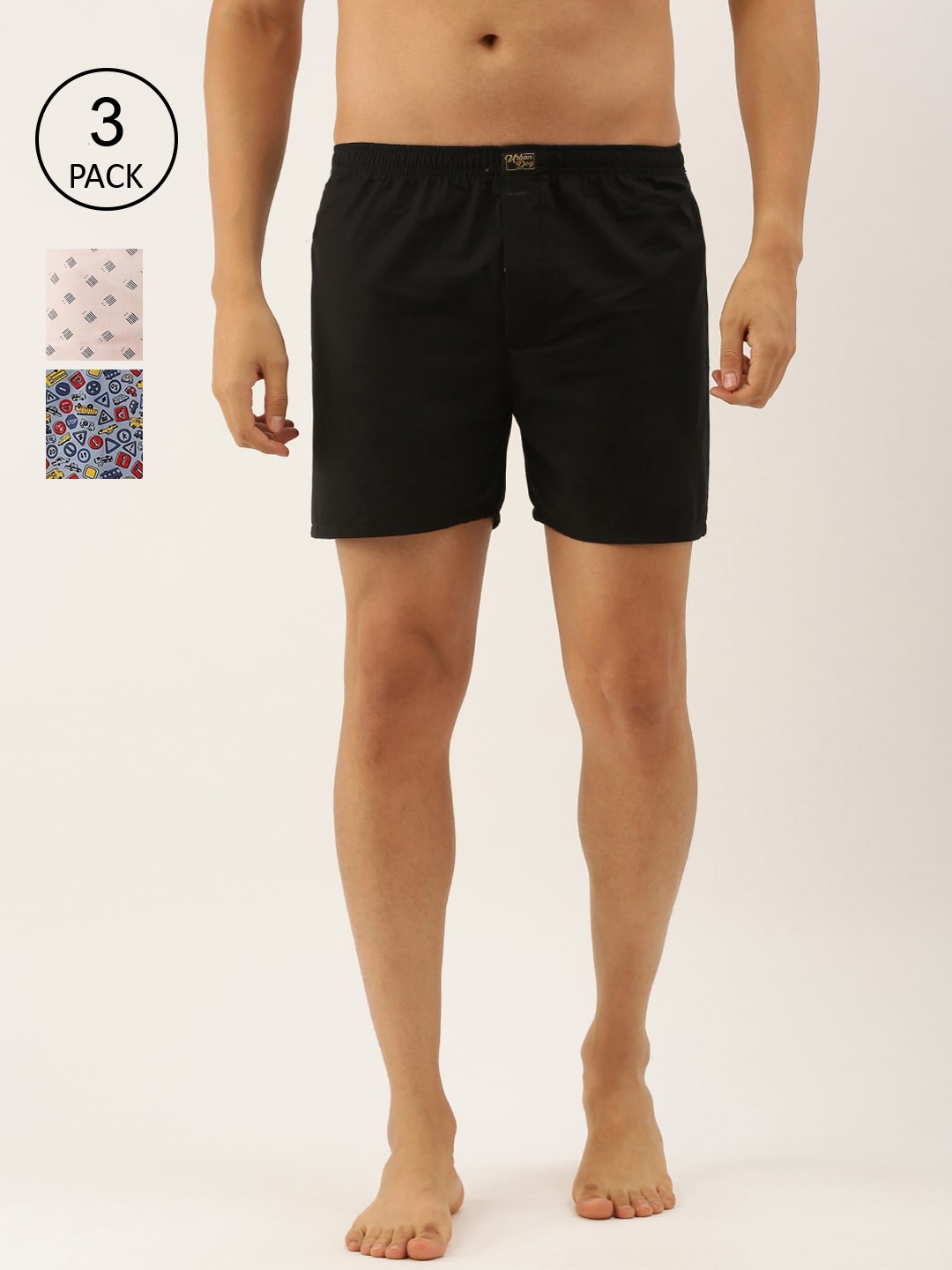 

Urban Dog Men Pack Of 3 Assorted Pure Cotton Boxers UDBX423_UDBX436_UDBX431-M