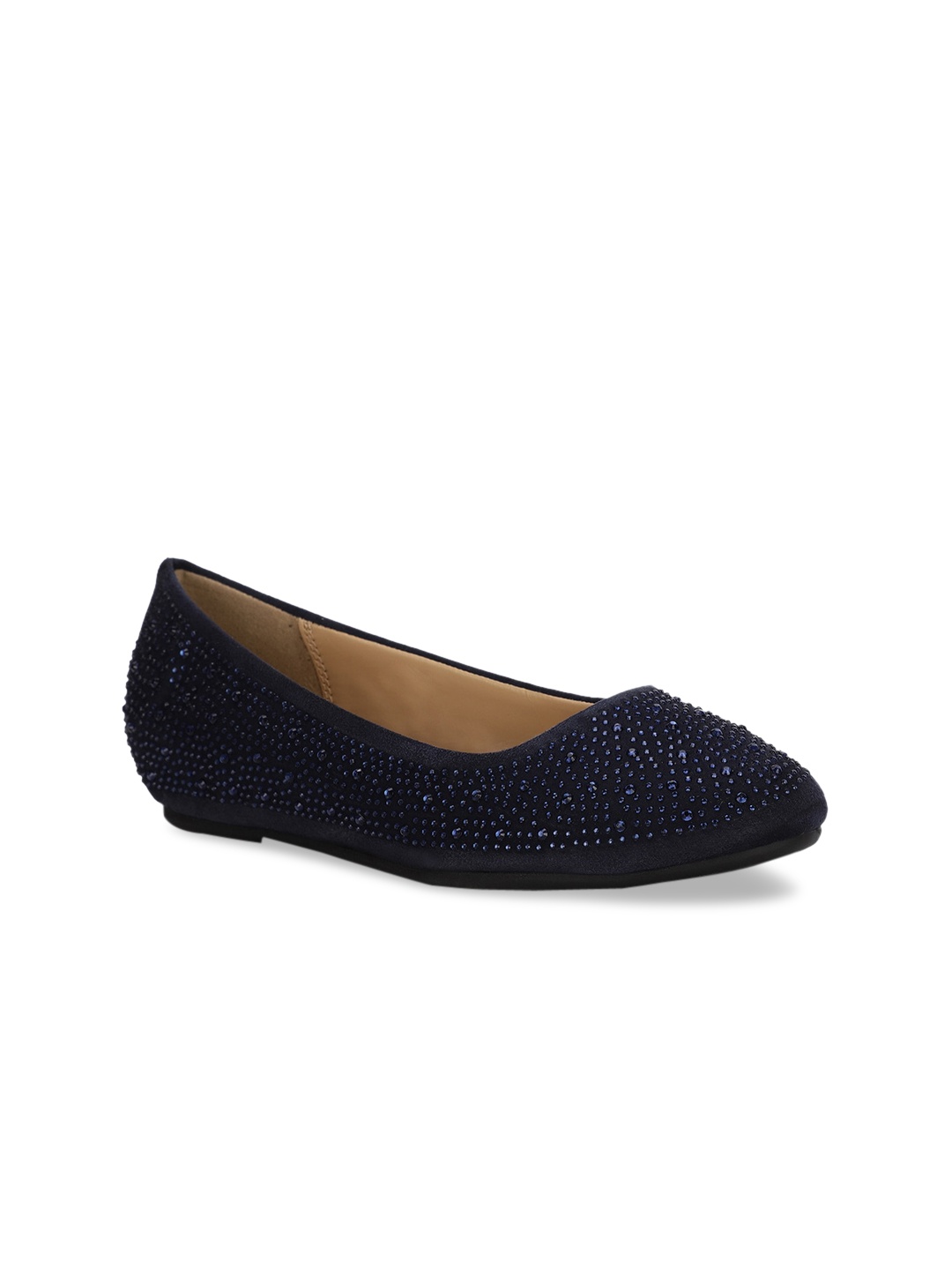 

Bata Women Blue Embellished Ballerinas Flats