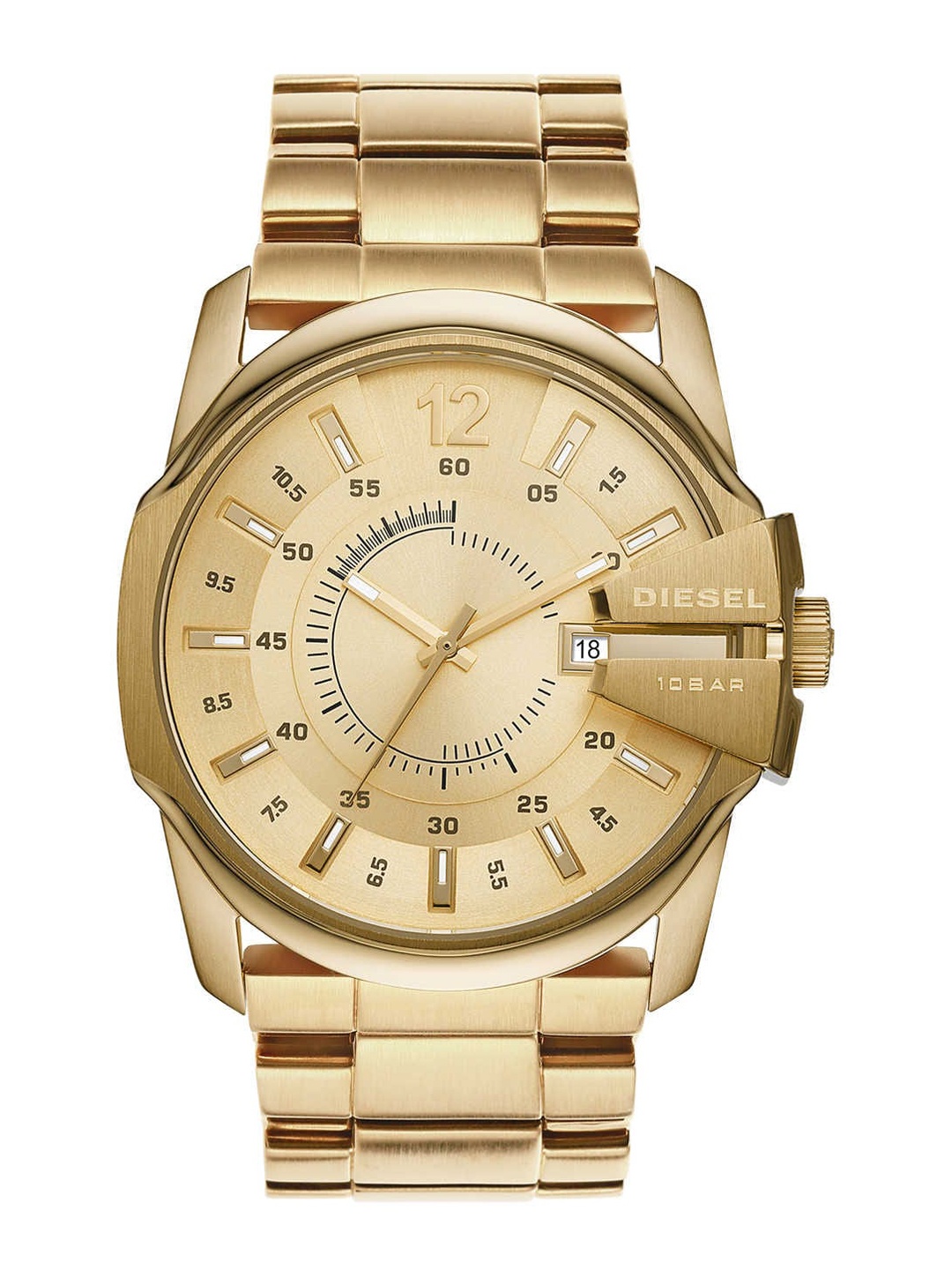 

DIESEL Men Gold-Toned Dial & Gold Toned Stainless Steel Bracelet Style Straps Analogue Watch