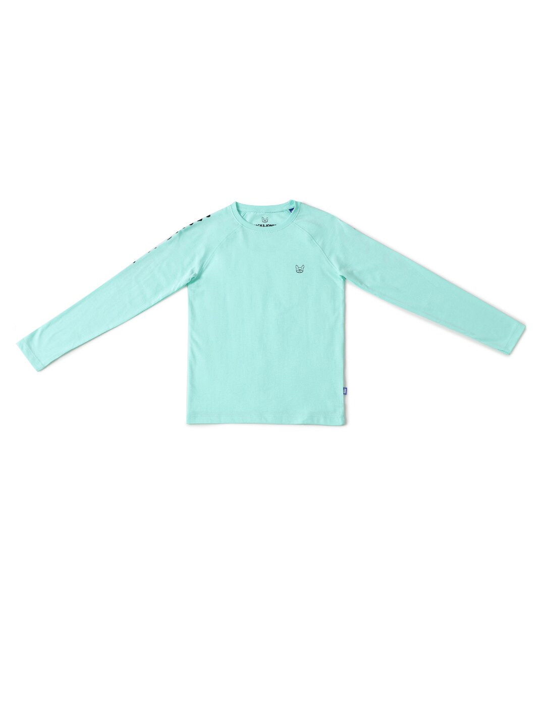

Jack & Jones Boys Green Typography Long Sleeve Round Neck T shirt