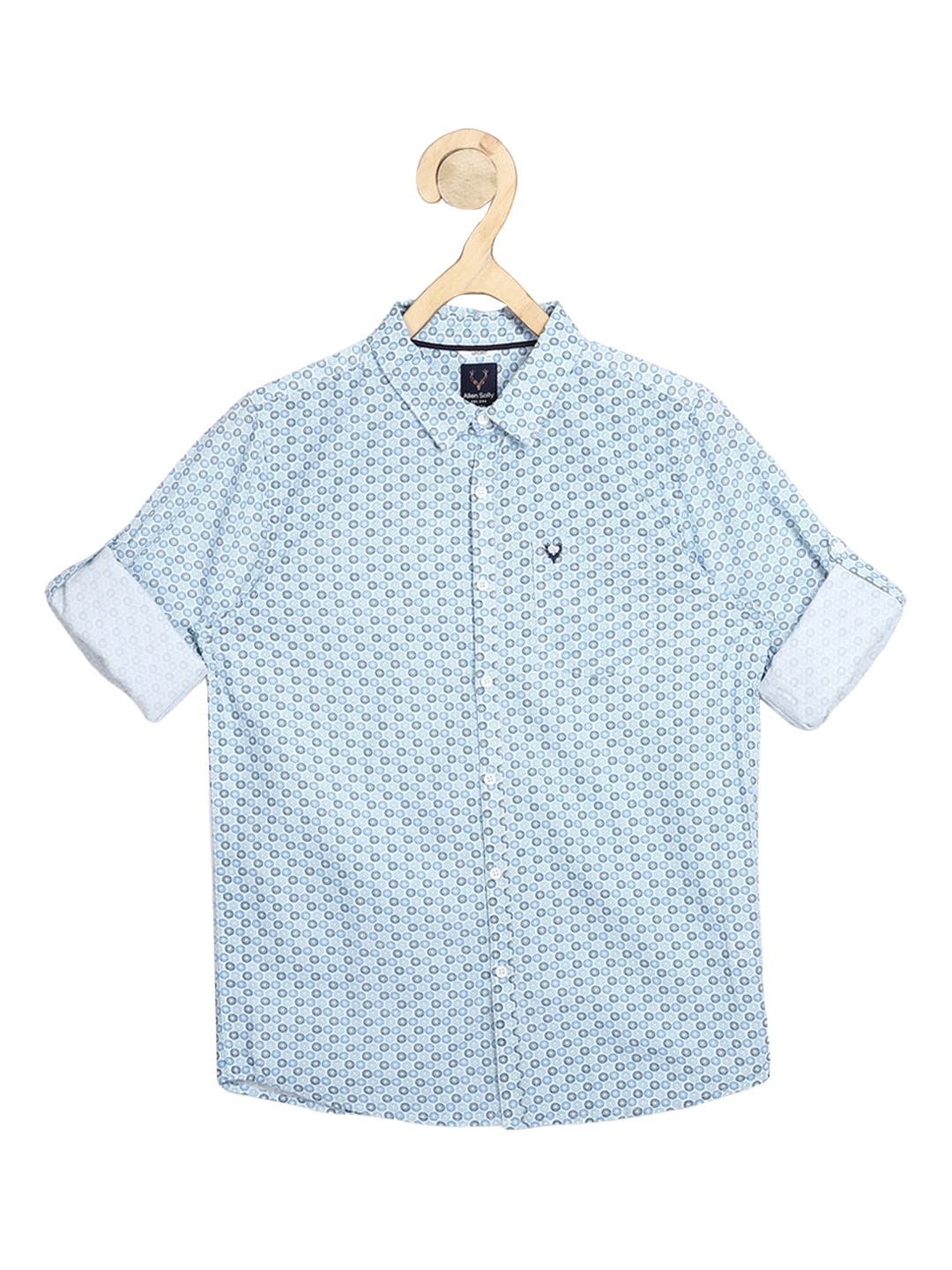 

Allen Solly Junior Boys Blue Slim Fit Printed Casual Shirt