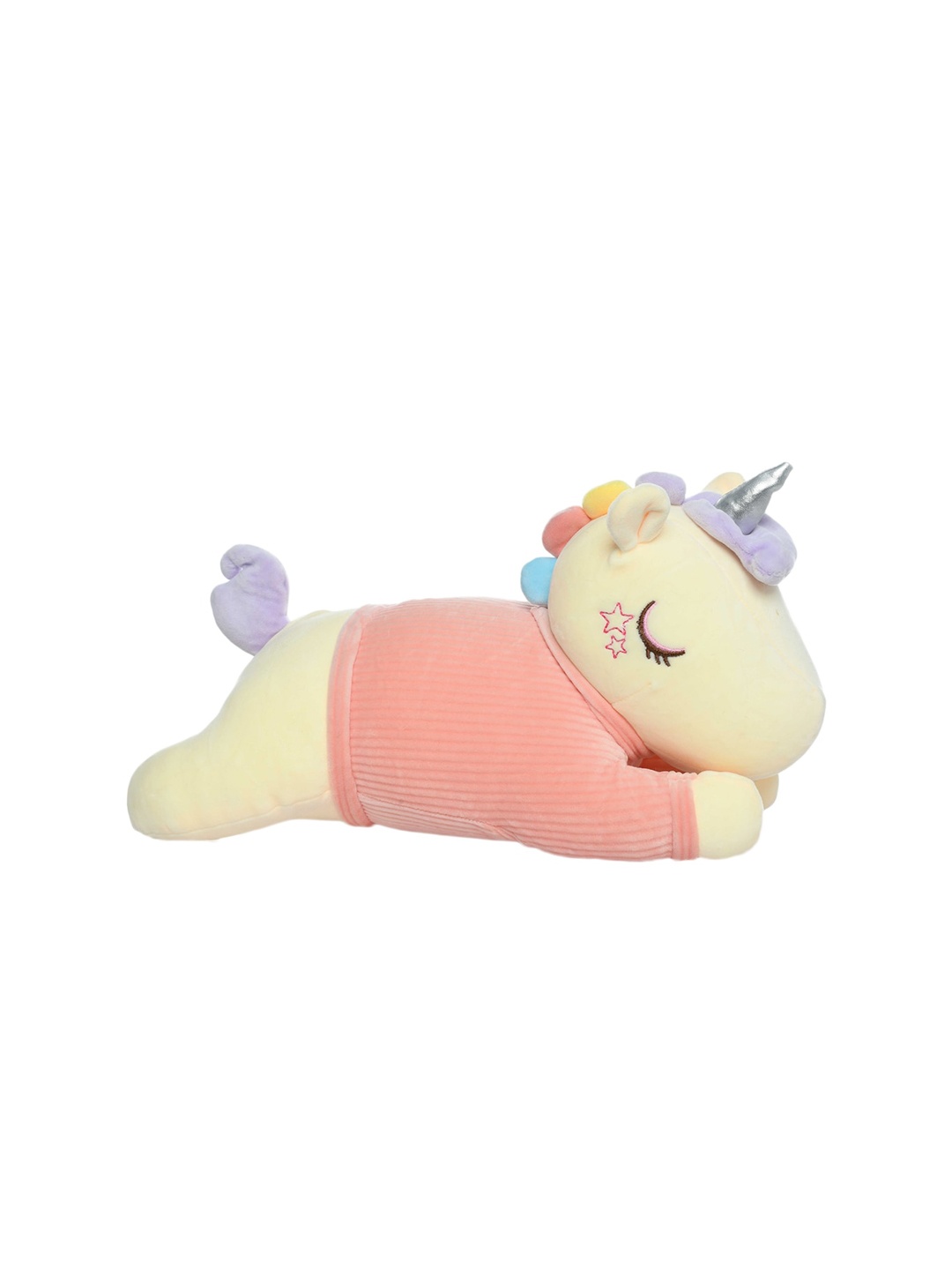 

DukieKooky Unisex Cream-Coloured & Peach-Coloured Unicorn Soft Toy