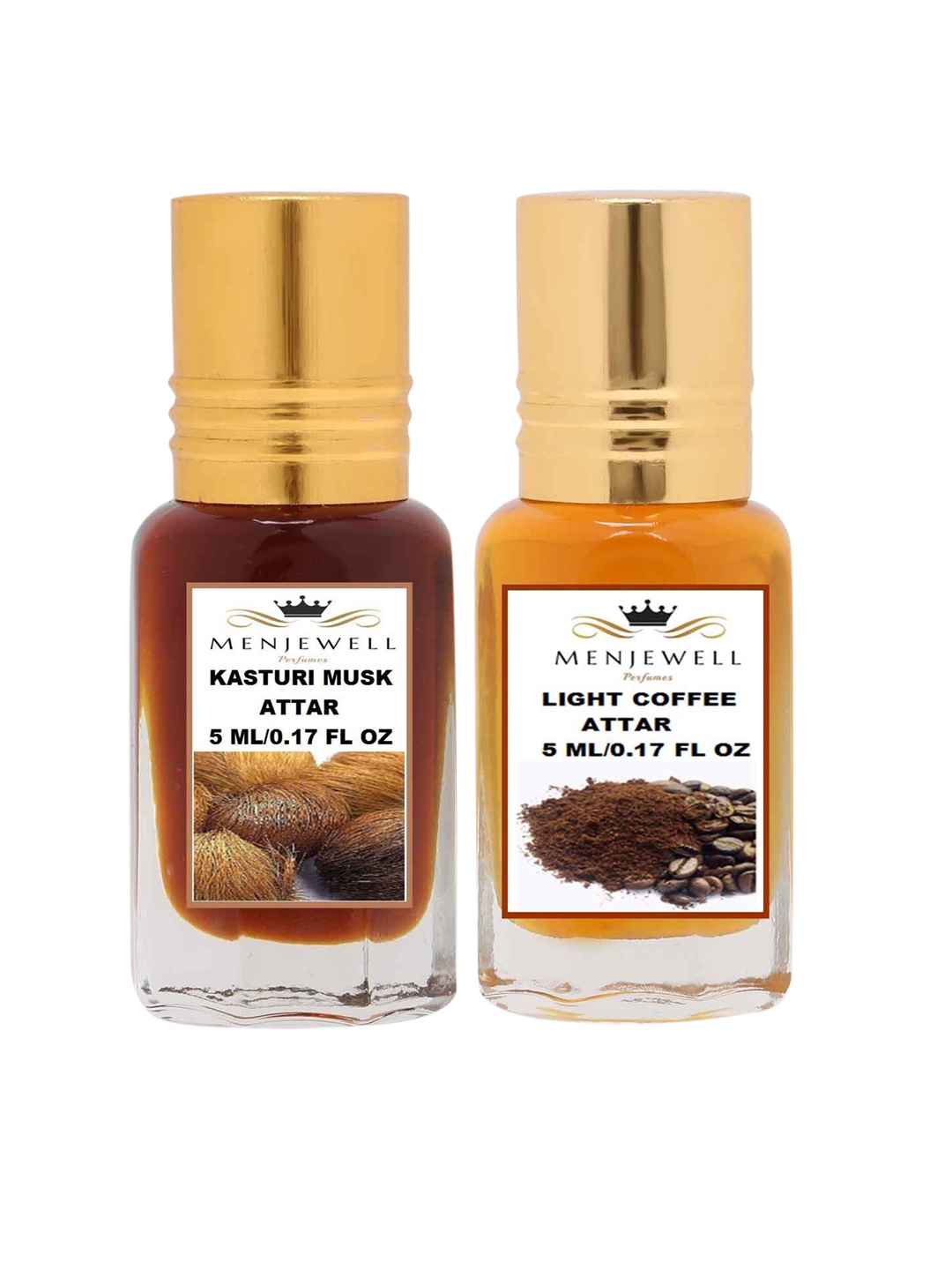 

Kasturi Musk & Light Coffee Attar - pack of 2, Transparent
