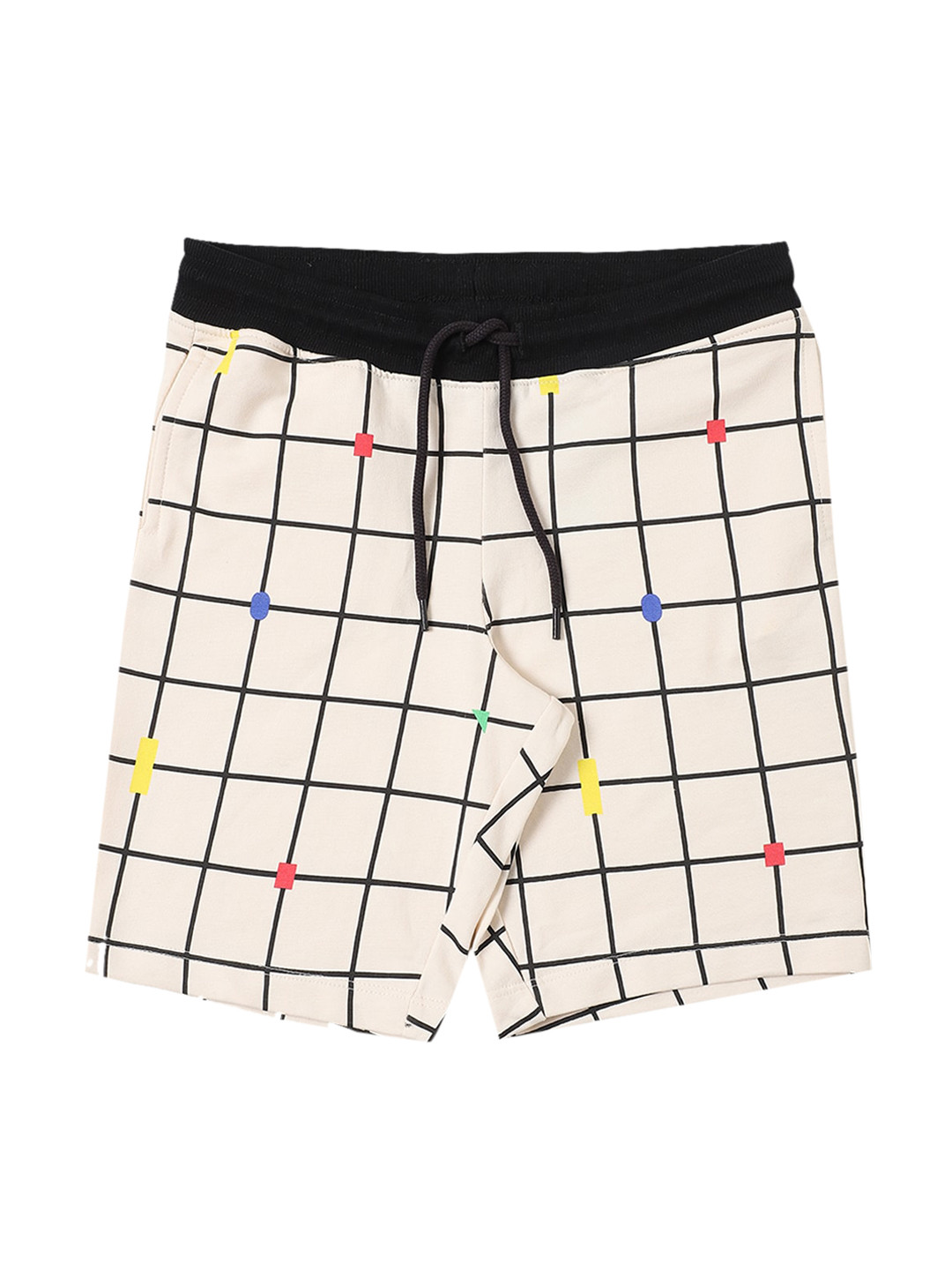 

Jack & Jones Boys Beige Checked Mid Rise Regular Shorts