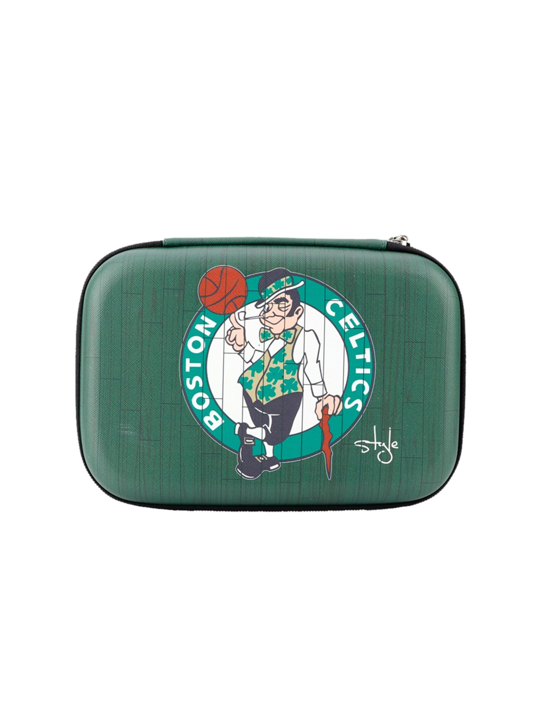 

QIPS Boys Green & White Printed Pencil Case