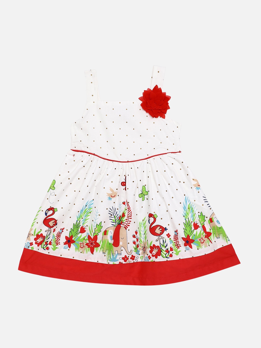 

First Kick White Floral A-Line Dress