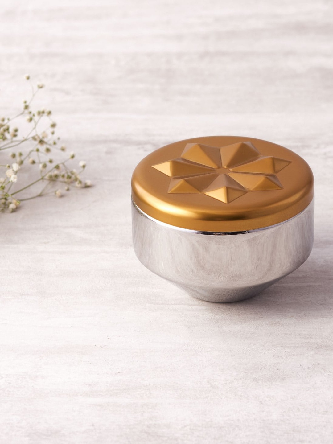 

ARTTDINOX Silver-Toned Stainless Steel Aladin Jar
