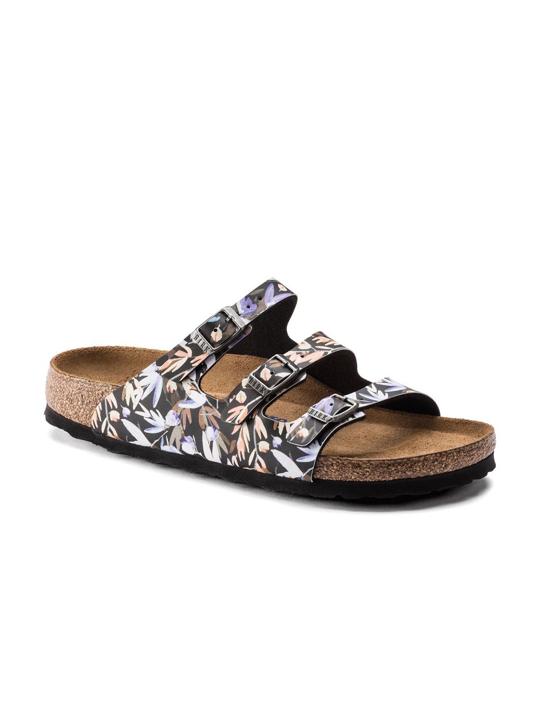 

Birkenstock Women Florida Fresh Soft Footbed Black Narrow Slide Sandals
